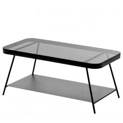 Norrwood Couchtisch Kisko - Glas / Metall - Grau / Schwarz