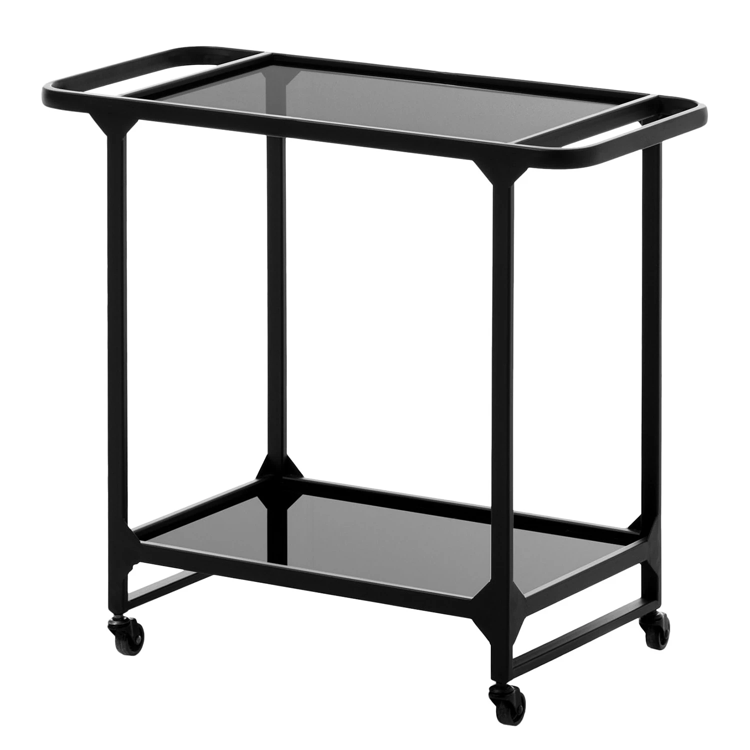 Norrwood Servierwagen Kisko - Glas / Metall - Grau / Schwarz 1 Norrwood Servierwagen Kisko - Glas / Metall - Grau / Schwarz