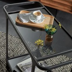 Norrwood Servierwagen Kisko - Glas / Metall - Grau / Schwarz 11 Norrwood Servierwagen Kisko - Glas / Metall - Grau / Schwarz -Wohnzimmermöbel boutique en ligne 1000206940 200306 14383100024 MOOD DETAILS P000000001000206940 mood