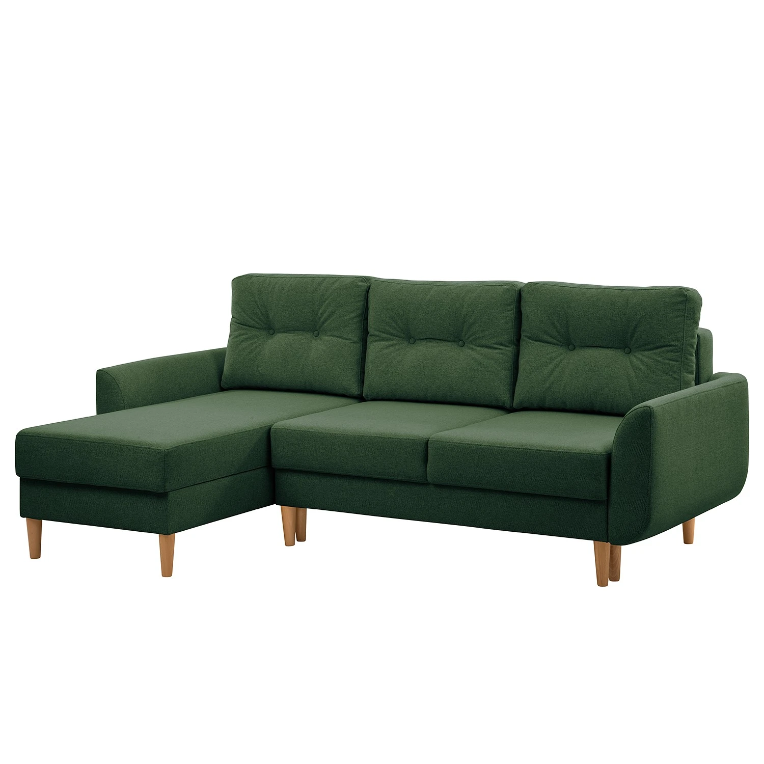 Norrwood Ecksofa Kaavi I - Webstoff - Webstoff Deran: Antikgrün - Longchair davorstehend links 1 Norrwood Ecksofa Kaavi I - Webstoff - Webstoff Deran: Antikgrün - Longchair davorstehend links