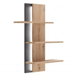 Loftscape Wandregal Buena - Balkeneiche Dekor / Anthrazit