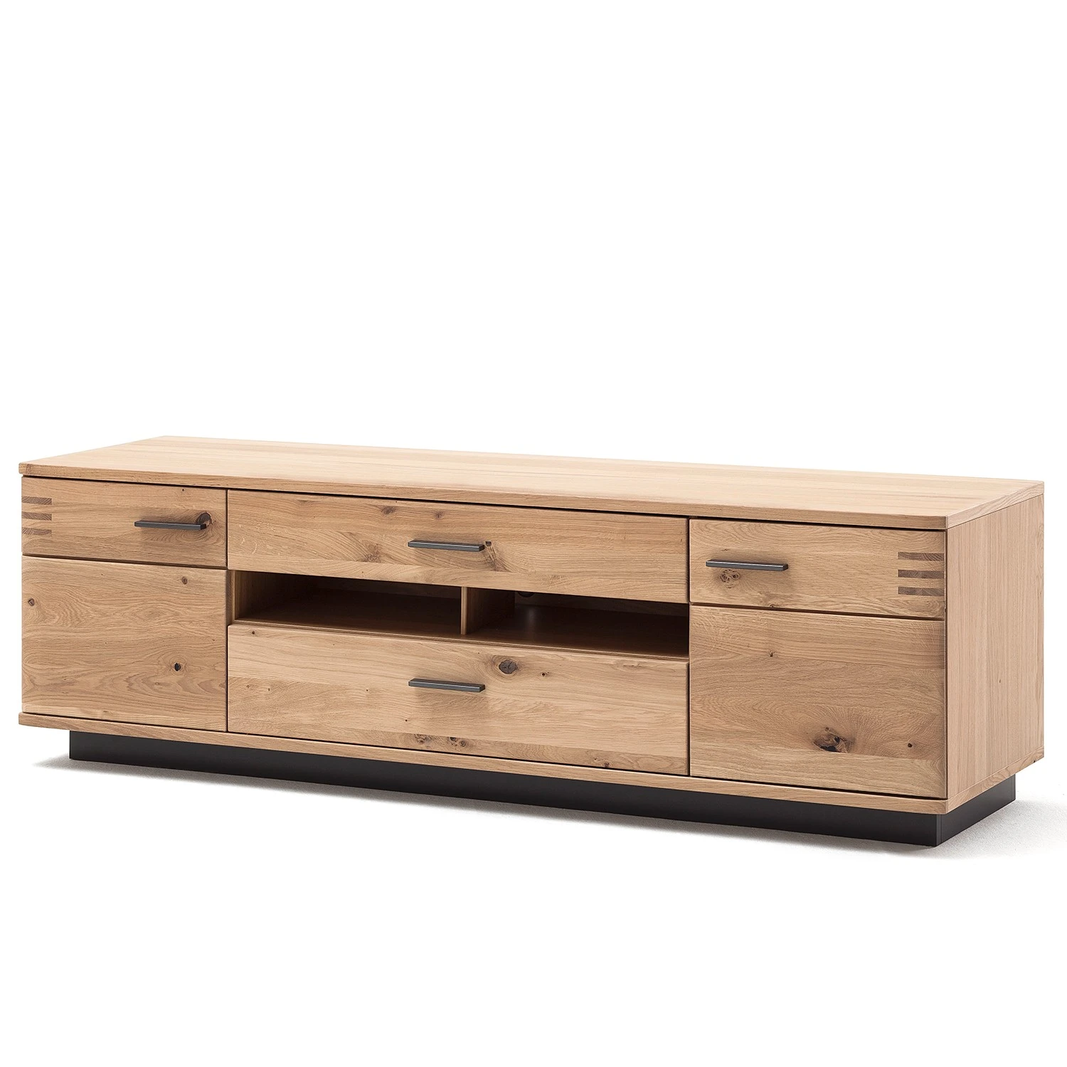 Loftscape TV-Lowboard Salvo - Eiche teilmassiv - Balkeneiche Bianco / Grau - Breite: 180 cm 7 Loftscape TV-Lowboard Salvo - Eiche teilmassiv - Balkeneiche Bianco / Grau - Breite: 180 cm – Bild 7