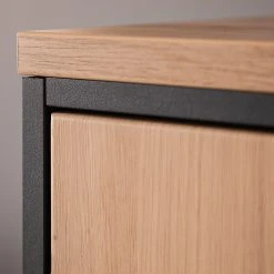 Naturoo Wohnwand Doora II (4-teilig) - Asteiche teilmassiv - Asteiche Bianco / Graphit -Wohnzimmermöbel boutique en ligne 1000207678 200305 06214400035 DETAILS P000000001000207678