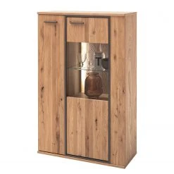 Naturoo Wohnwand Doora III (3-teilig) - Asteiche teilmassiv - Asteiche Bianco / Graphit -Wohnzimmermöbel boutique en ligne 1000207679 200305 06214400042 DETAILS P000000001000207679