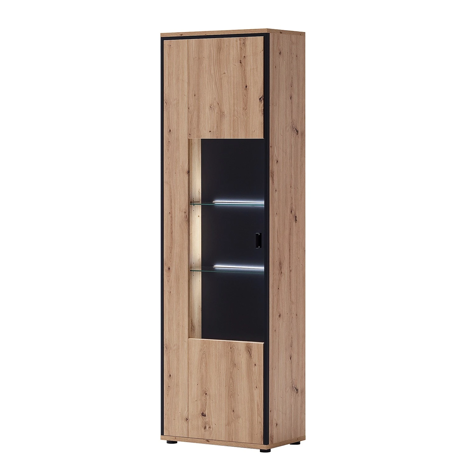 Loftscape Wohnwand Buena I (3-teilig) - Balkeneiche Dekor / Anthrazit 5 Loftscape Wohnwand Buena I (3-teilig) - Balkeneiche Dekor / Anthrazit – Bild 5