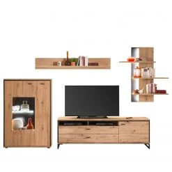 Loftscape Wohnwand Buena II (4-teilig) - Balkeneiche Dekor / Anthrazit -Wohnzimmermöbel boutique en ligne 1000207681 200305 06214600067 DETAILS P000000001000207681