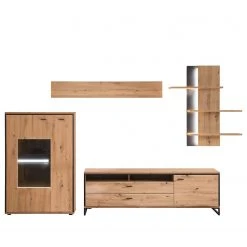 Loftscape Wohnwand Buena II (4-teilig) - Balkeneiche Dekor / Anthrazit -Wohnzimmermöbel boutique en ligne 1000207681 200305 06214600068 DETAILS P000000001000207681