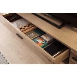 Loftscape Wohnwand Salvo I (3-teilig) - Eiche teilmassiv - Balkeneiche Bianco / Grau -Wohnzimmermöbel boutique en ligne 1000207683 200305 06214800102 MOOD DETAILS P000000001000207683 mood