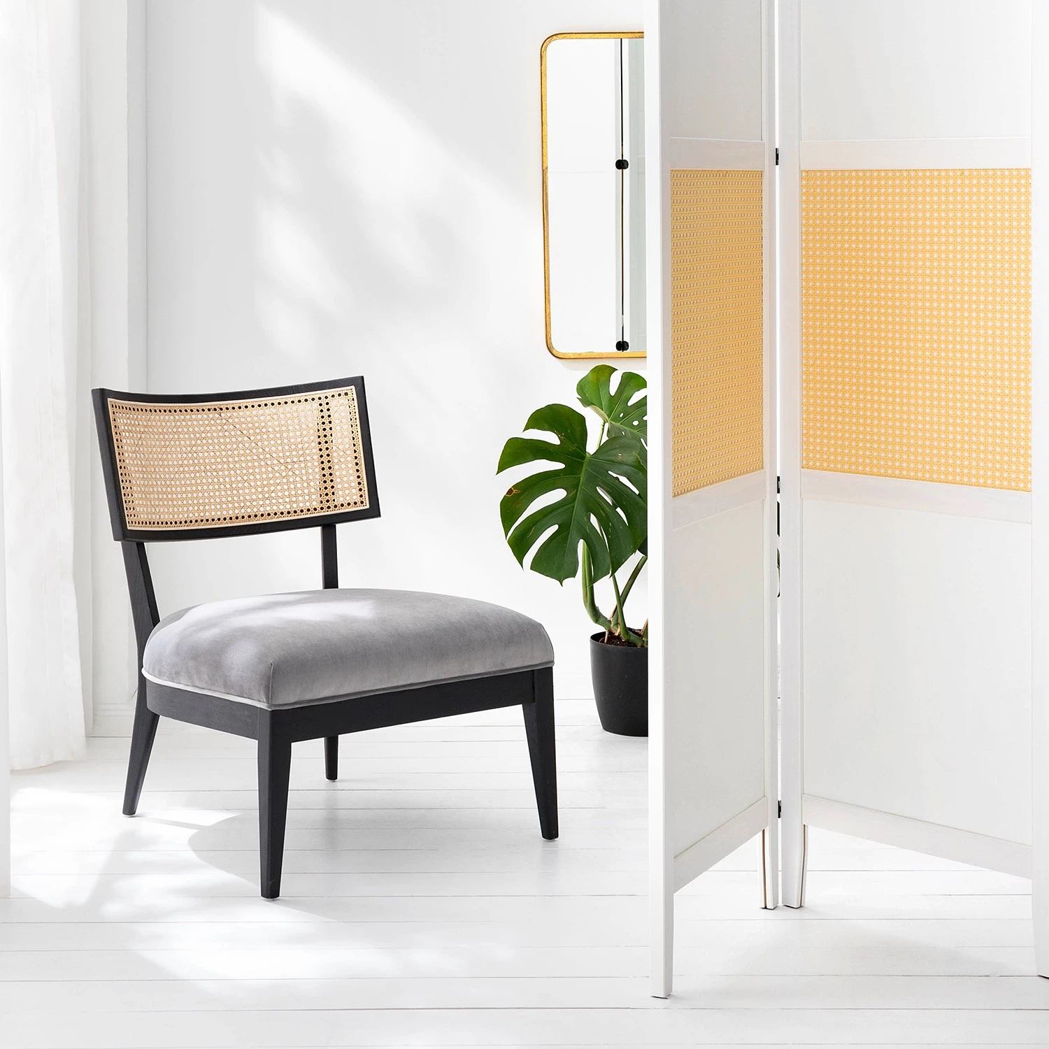 Jack & Alice Sessel Burke II - Samt - Grau 2 Jack & Alice Sessel Burke II - Samt - Grau – Bild 2