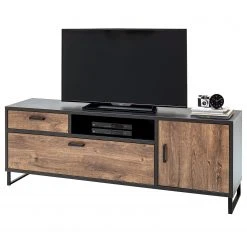 Red Living TV-Lowboard Hixson I - Eiche Barrique Dekor / Schwarz