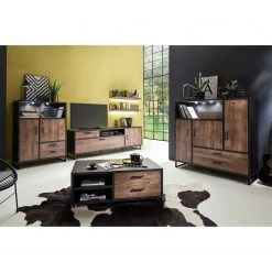 Red Living TV-Lowboard Hixson I - Eiche Barrique Dekor / Schwarz -Wohnzimmermöbel boutique en ligne 1000209062 200723 13094400003 MOOD DETAILS P000000001000209062 mood