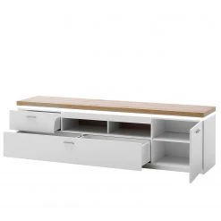 Loftscape TV-Lowboard Mundai - Inkl. Beleuchtung - Weiß / Eiche Wotan Dekor - Breite: 196 cm -Wohnzimmermöbel boutique en ligne 1000209063 200402 14350100067 DETAILS P000000001000209063