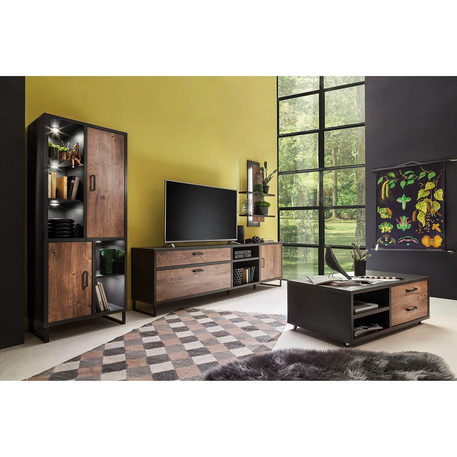 Red Living Couchtisch Hixson - Eiche Barrique Dekor / Schwarz 2 Red Living Couchtisch Hixson - Eiche Barrique Dekor / Schwarz – Bild 2