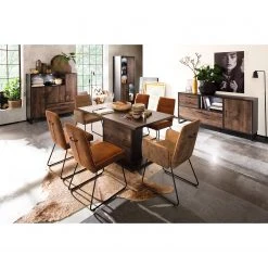 Red Living Highboard Hixson - Eiche Barrique Dekor / Schwarz -Wohnzimmermöbel boutique en ligne 1000209072 200402 14352000091 MOOD DETAILS P000000001000209072 mood