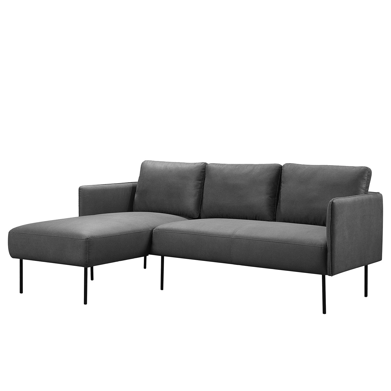 Fredriks Ecksofa Cedars - Microfaser - Dunkelgrau - Longchair davorstehend links 1 Fredriks Ecksofa Cedars - Microfaser - Dunkelgrau - Longchair davorstehend links