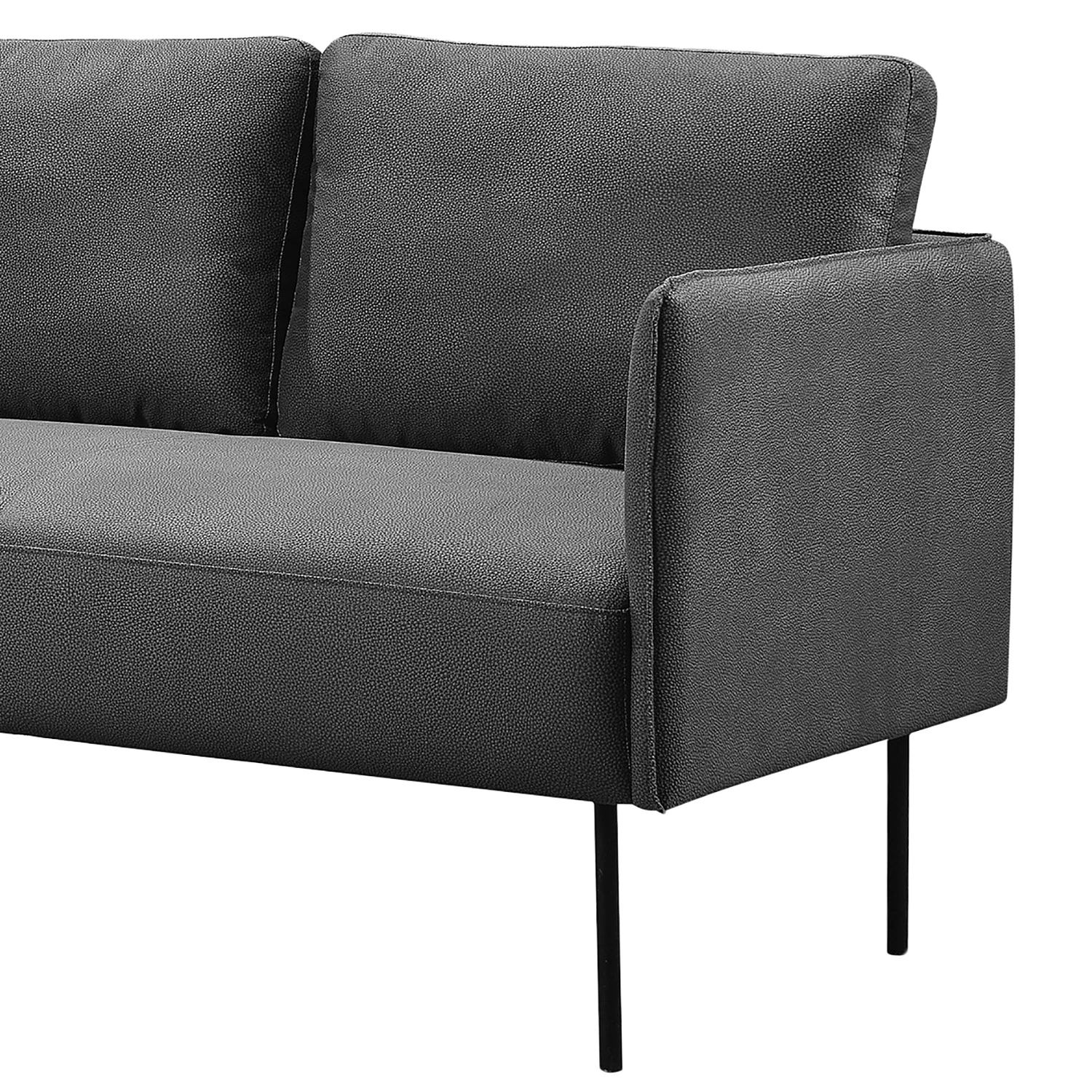 Fredriks Ecksofa Cedars - Microfaser - Dunkelgrau - Longchair davorstehend links 4 Fredriks Ecksofa Cedars - Microfaser - Dunkelgrau - Longchair davorstehend links – Bild 4