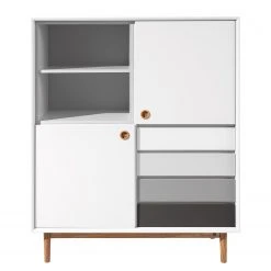 Tom Tailor Highboard Color Box - Weiß / Hellgrau