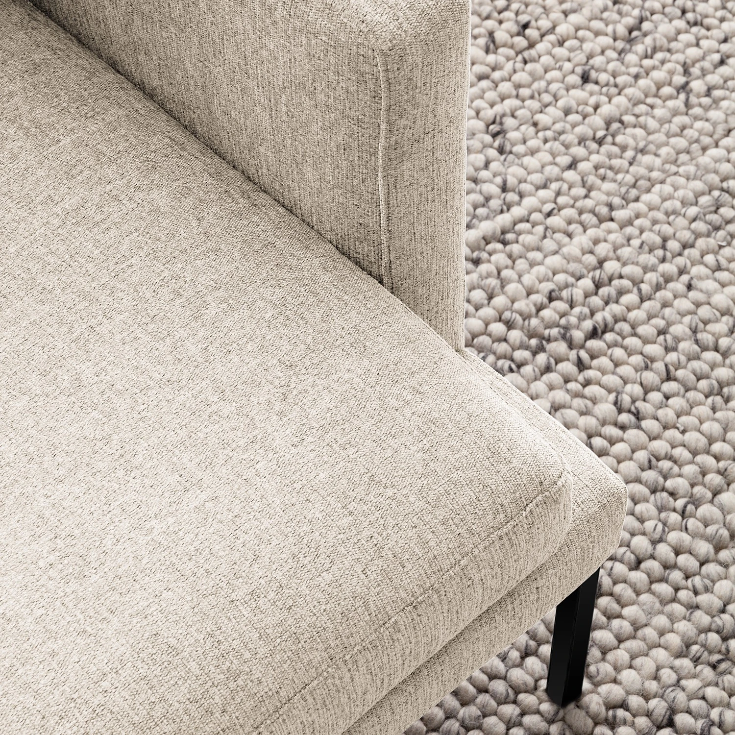 Fredriks Sessel Bellaire - Mischgewebe - Hellbeige - Schwarz 7 Fredriks Sessel Bellaire - Mischgewebe - Hellbeige - Schwarz – Bild 7