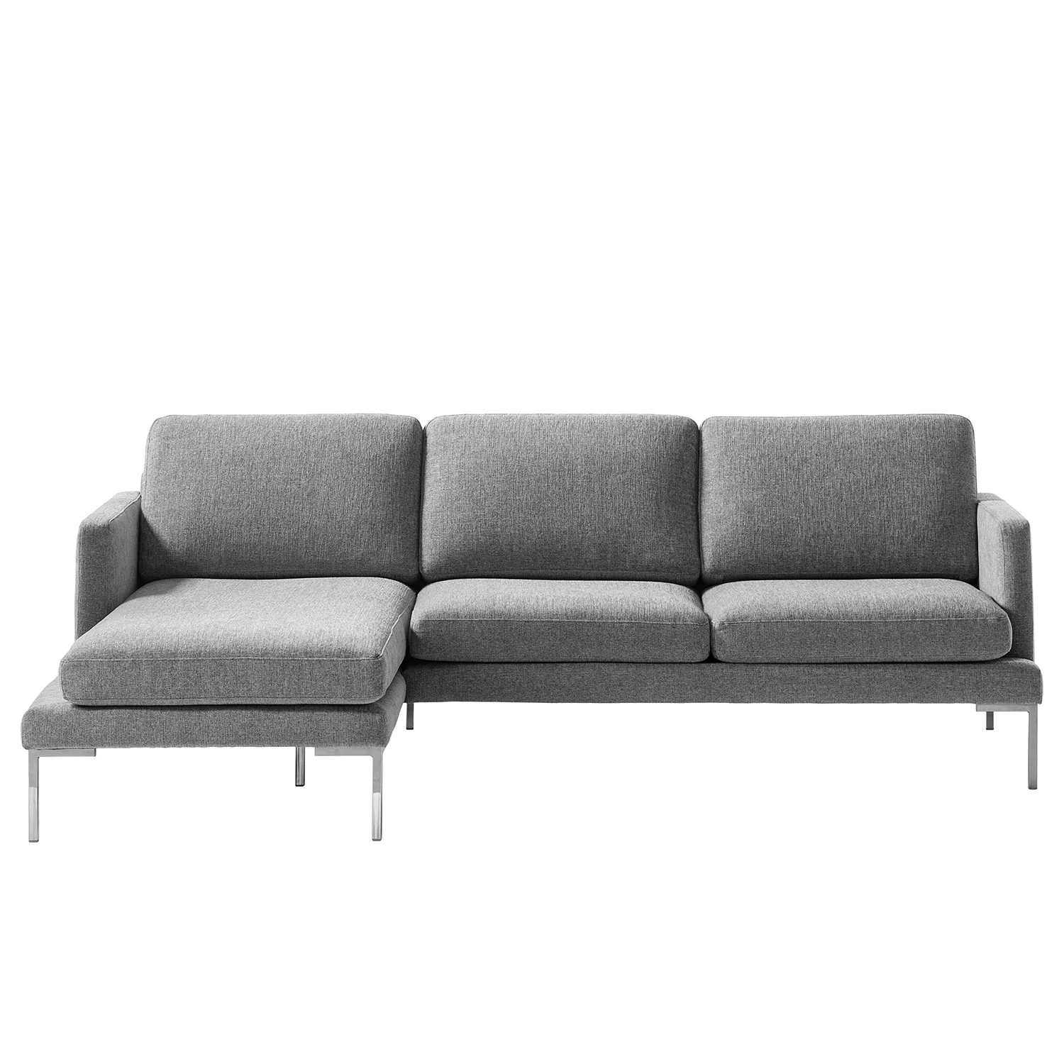 Fredriks Ecksofa Bellaire - Mischgewebe - Grau - Longchair davorstehend links - Silber 3 Fredriks Ecksofa Bellaire - Mischgewebe - Grau - Longchair davorstehend links - Silber – Bild 3