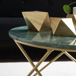 Studio Copenhagen Couchtisch Menou II - Marmor / Metall - Grün / Gold -Wohnzimmermöbel boutique en ligne 1000210777 200430 13190100016 DETAILS P000000001000210777