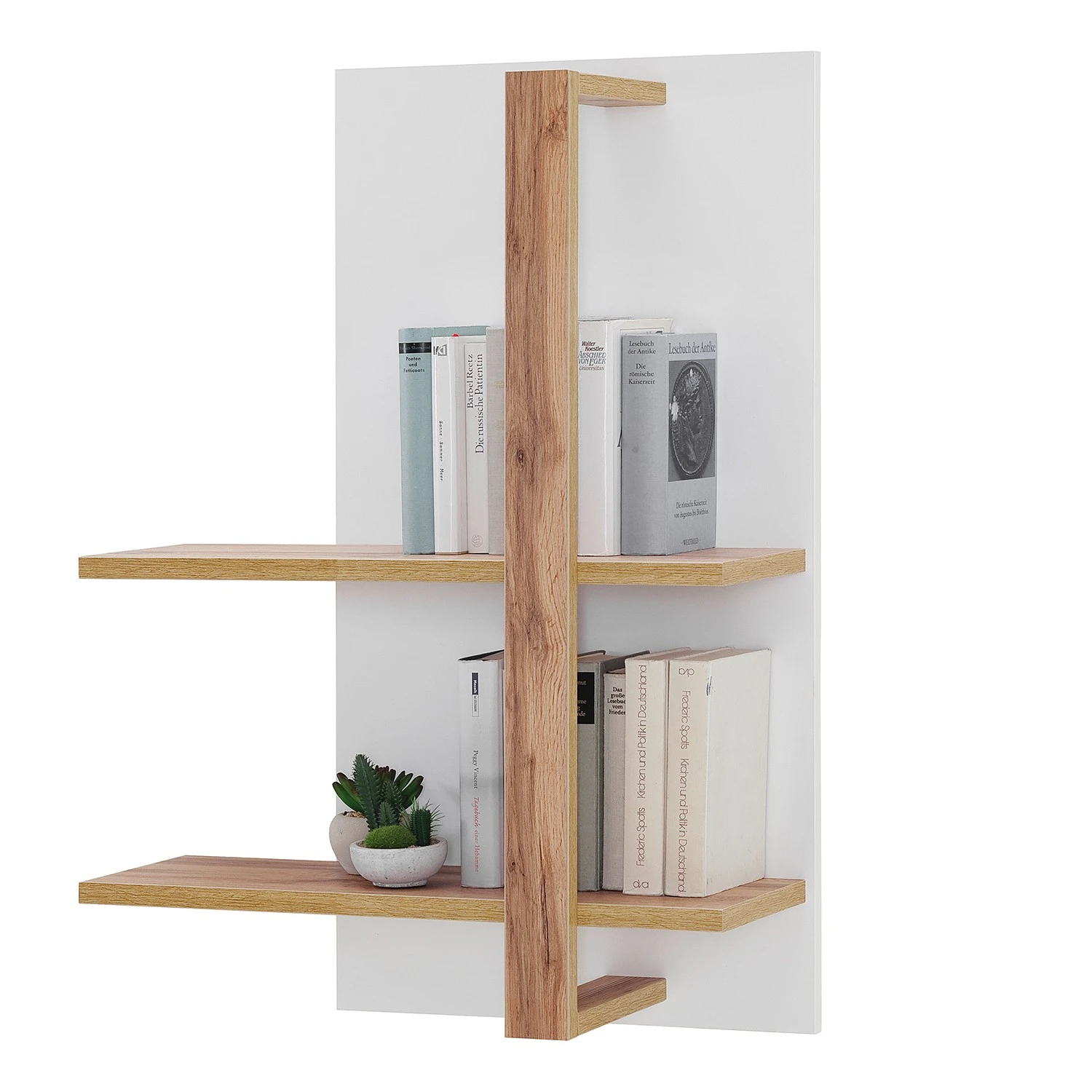 Loftscape Wohnwand Mundai II (3-teilig) - Inkl. Beleuchtung - Weiß / Eiche Wotan Dekor 13 Loftscape Wohnwand Mundai II (3-teilig) - Inkl. Beleuchtung - Weiß / Eiche Wotan Dekor – Bild 13