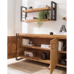 Ars manufacti Sideboard Manchester VI - Akazie massiv / Metall - Akazie / Anthrazit -Wohnzimmermöbel boutique en ligne 1000210964 210121 12574800025 DETAILS P000000001000210964