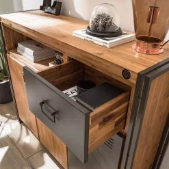 Ars manufacti Sideboard Manchester VII - Akazie massiv / Metall - Akazie / Anthrazit -Wohnzimmermöbel boutique en ligne 1000210965 210121 12574800028 DETAILS P000000001000210965