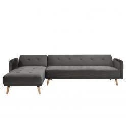 Jack & Alice Ecksofa Daru III - Samt - Grau -Wohnzimmermöbel boutique en ligne 1000211000 200527 17480600213 DETAILS P000000001000211000