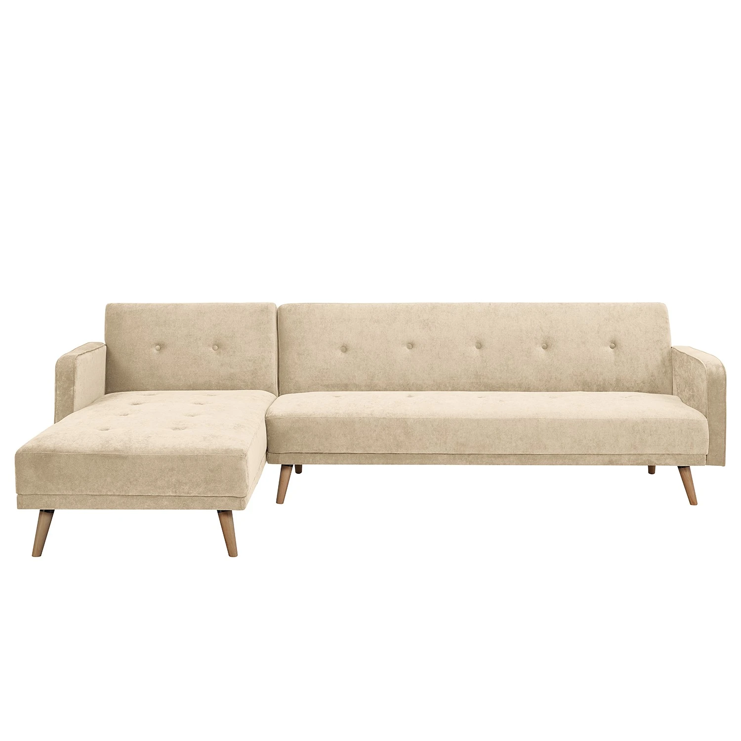 Jack & Alice Ecksofa Daru II - Samt - Beige 5 Jack & Alice Ecksofa Daru II - Samt - Beige – Bild 5