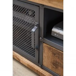 Ars manufacti TV-Lowboard Hunter II - Mango massiv / Metall - Mango / Blaugrau -Wohnzimmermöbel boutique en ligne 1000211062 210225 12530000005 MOOD DETAILS P000000001000211062 mood