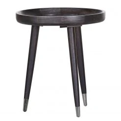 Red Living Beistelltisch Brookwood IX - Mango massiv / Metall - Mango Schwarz / Silber