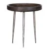 Red Living Beistelltisch Brookwood X - Mango massiv / Metall - Mango Schwarz / Silber
