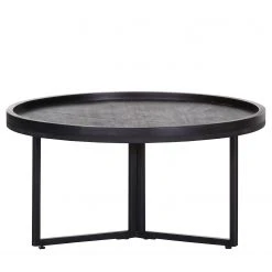Naturoo Couchtisch Brookwood III - Echtsteinfurnier / Metall - Schiefer / Schwarz