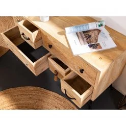 Red Living TV-Lowboard Latta II - Mango massiv / Metall - Mango / Schwarz -Wohnzimmermöbel boutique en ligne 1000211436 220316 030 DETAILS P000000001000211436