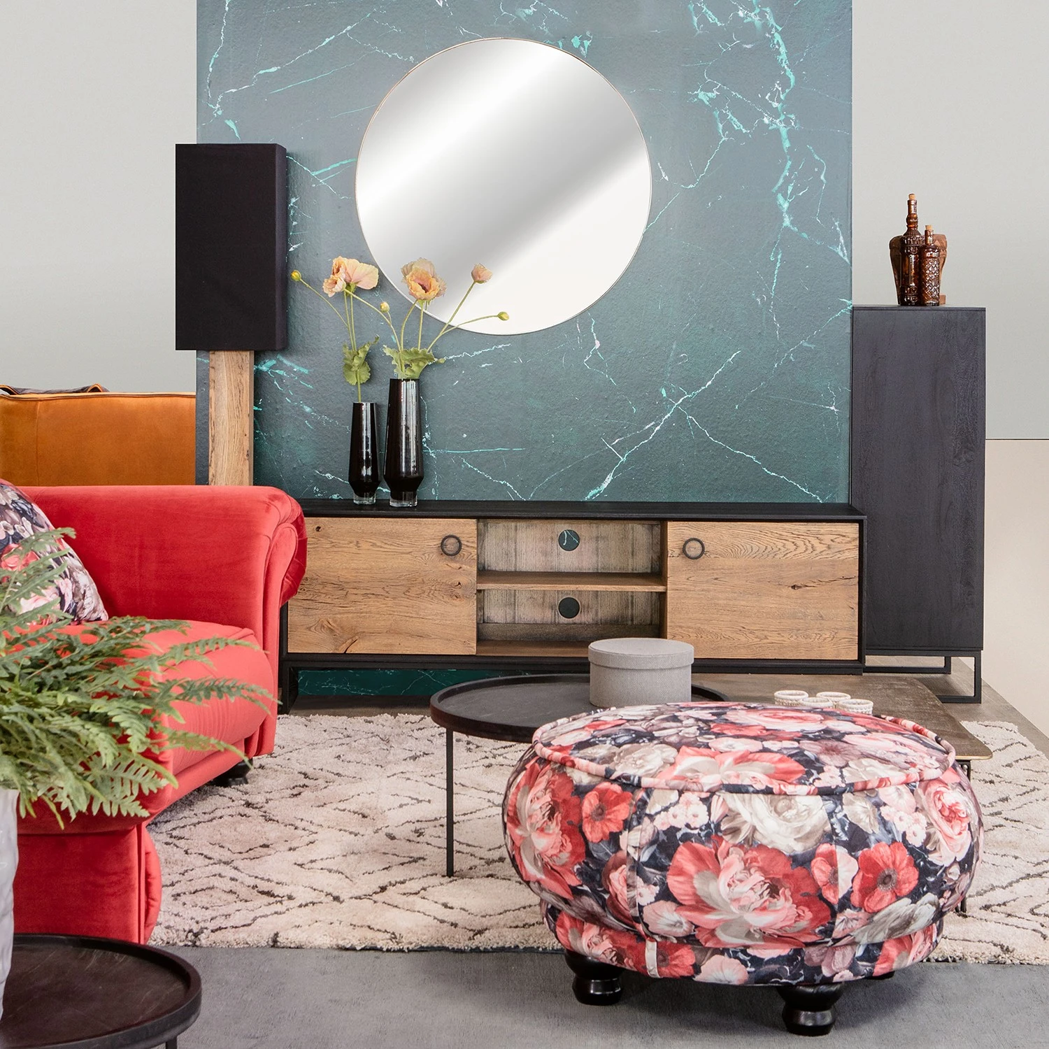 Red Living TV-Lowboard Bayamon - Eiche & Akazie massiv / Metall - Eiche / Schwarz 2 Red Living TV-Lowboard Bayamon - Eiche & Akazie massiv / Metall - Eiche / Schwarz – Bild 2