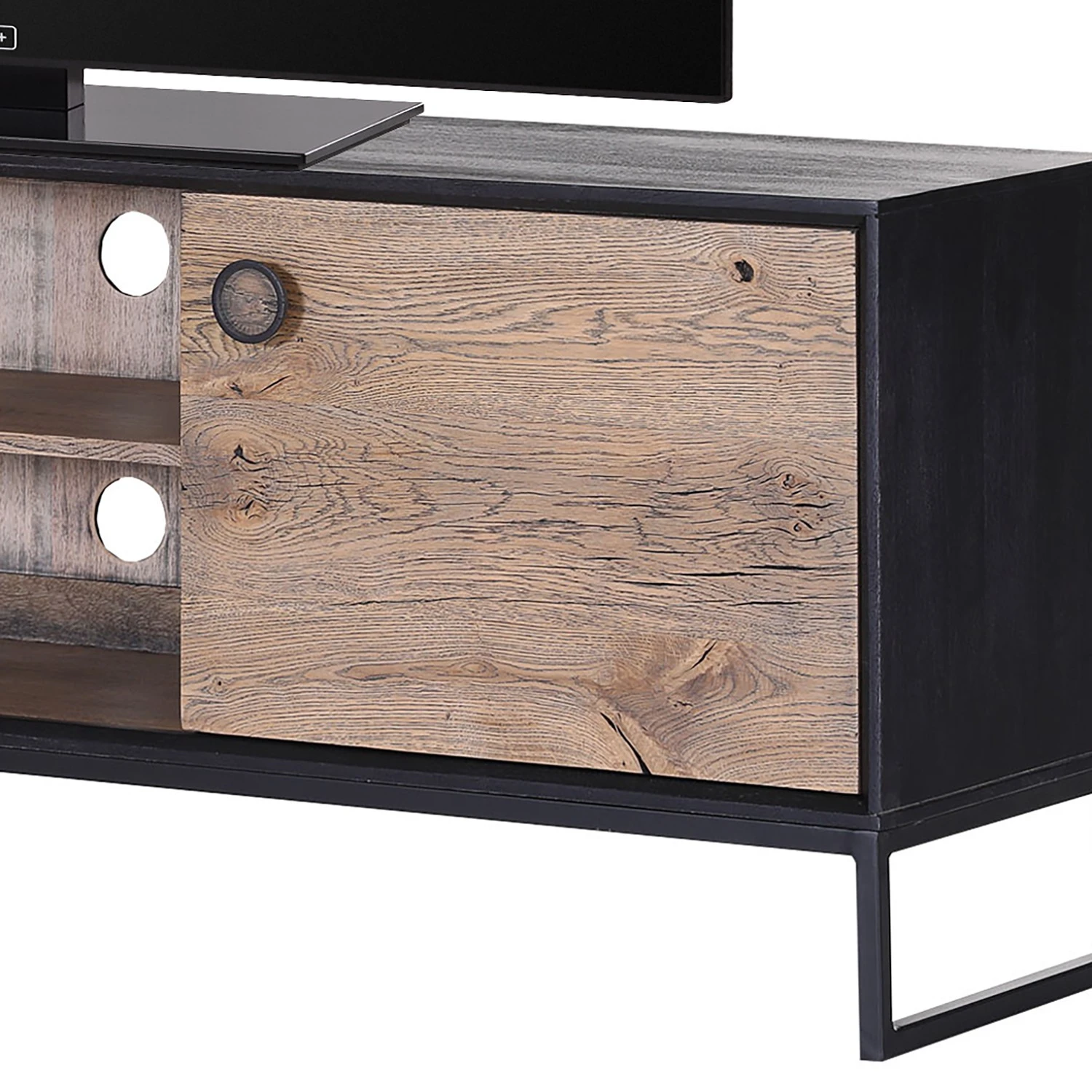 Red Living TV-Lowboard Bayamon - Eiche & Akazie massiv / Metall - Eiche / Schwarz 3 Red Living TV-Lowboard Bayamon - Eiche & Akazie massiv / Metall - Eiche / Schwarz – Bild 3