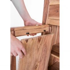 Naturoo TV-Lowboard Nyack - Mango massiv / Wiener Geflecht - Mango / Gold -Wohnzimmermöbel boutique en ligne 1000211452 210217 11362900003 DETAILS P000000001000211452