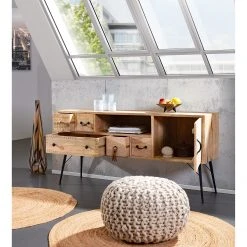 Red Living Sideboard Latta - Mango massiv / Metall - Mango / Schwarz -Wohnzimmermöbel boutique en ligne 1000211455 220316 021 MOOD DETAILS P000000001000211455 mood