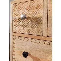 Red Living Sideboard Latta - Mango massiv / Metall - Mango / Schwarz -Wohnzimmermöbel boutique en ligne 1000211455 220316 030 DETAILS P000000001000211455