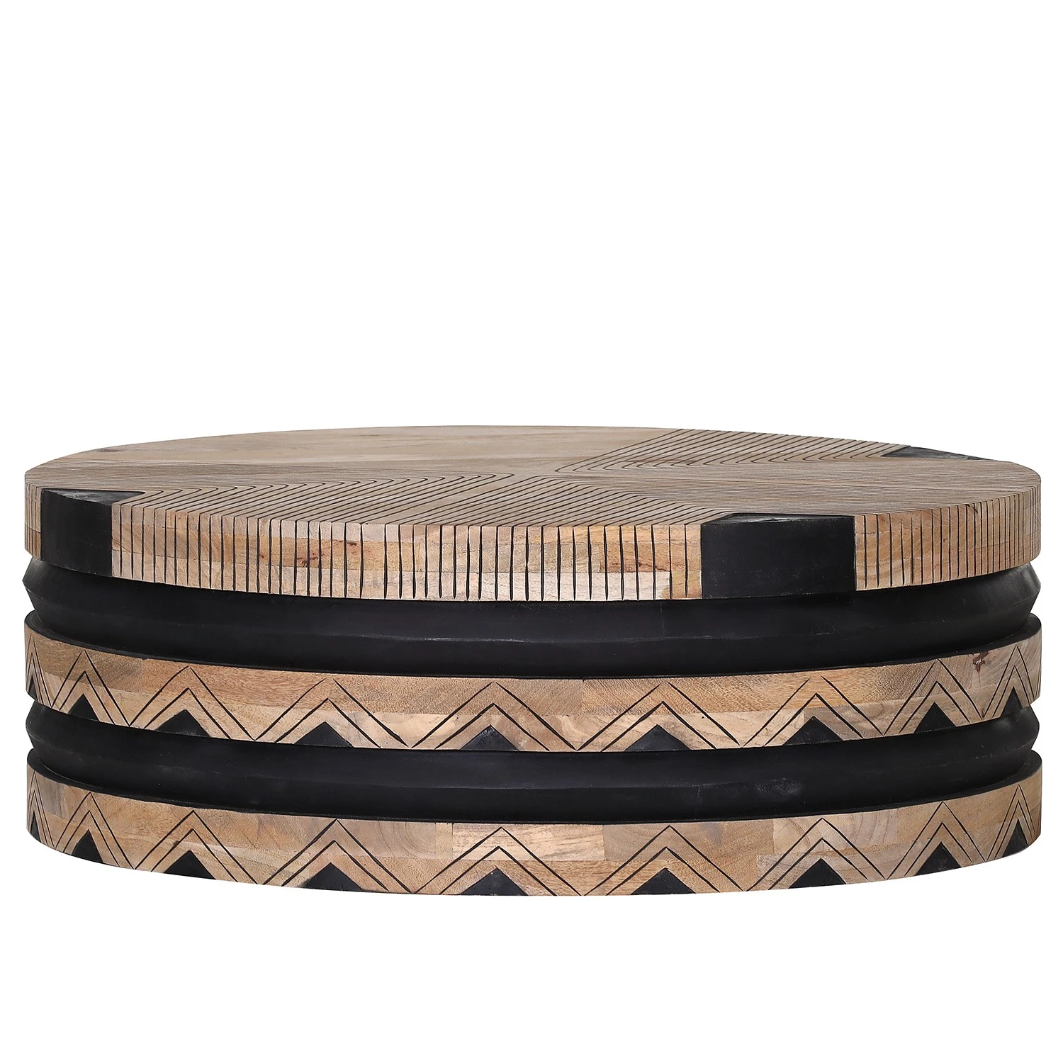 Red Living Couchtisch Edgewood I - Mango massiv - Mango / Mango Schwarz 1 Red Living Couchtisch Edgewood I - Mango massiv - Mango / Mango Schwarz