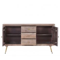 Naturoo Sideboard Turlock - Mango massiv / Metall - Mango / Gold 5 Naturoo Sideboard Turlock - Mango massiv / Metall - Mango / Gold -Wohnzimmermöbel boutique en ligne 1000211467 200504 13495000234 DETAILS P000000001000211467