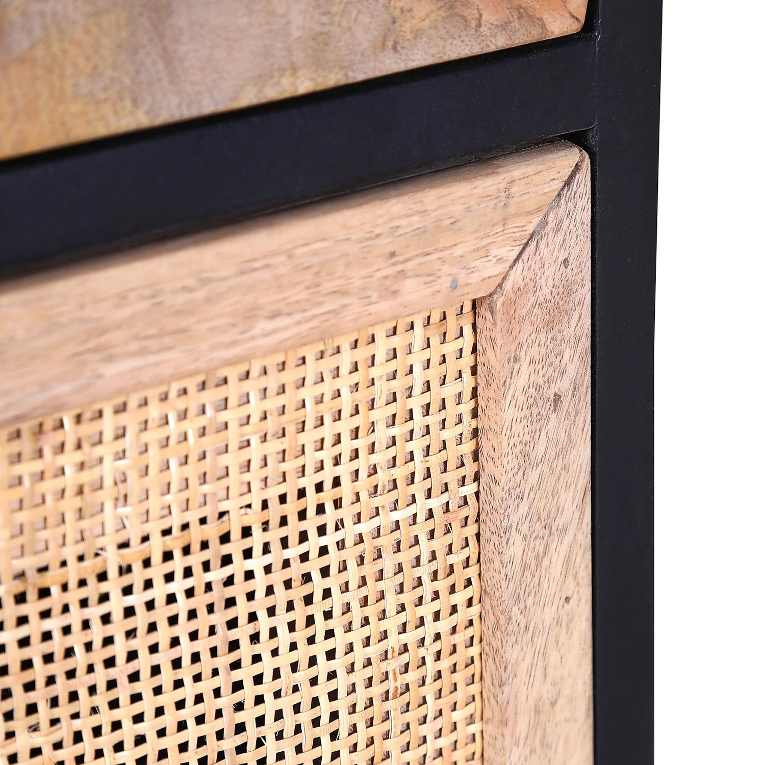 Red Living Kommode Lexham II - Mango massiv / Rattan - Mango / Mango Schwarz 3 Red Living Kommode Lexham II - Mango massiv / Rattan - Mango / Mango Schwarz – Bild 3