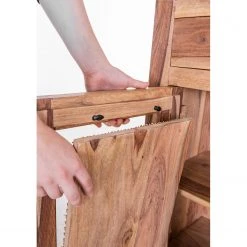 Naturoo Highboard Nyack - Mango massiv / Wiener Geflecht - Mango / Gold -Wohnzimmermöbel boutique en ligne 1000211487 210217 11364000011 DETAILS P000000001000211487