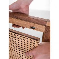 Naturoo Highboard Nyack - Mango massiv / Wiener Geflecht - Mango / Gold -Wohnzimmermöbel boutique en ligne 1000211487 210217 11364200012 DETAILS P000000001000211487