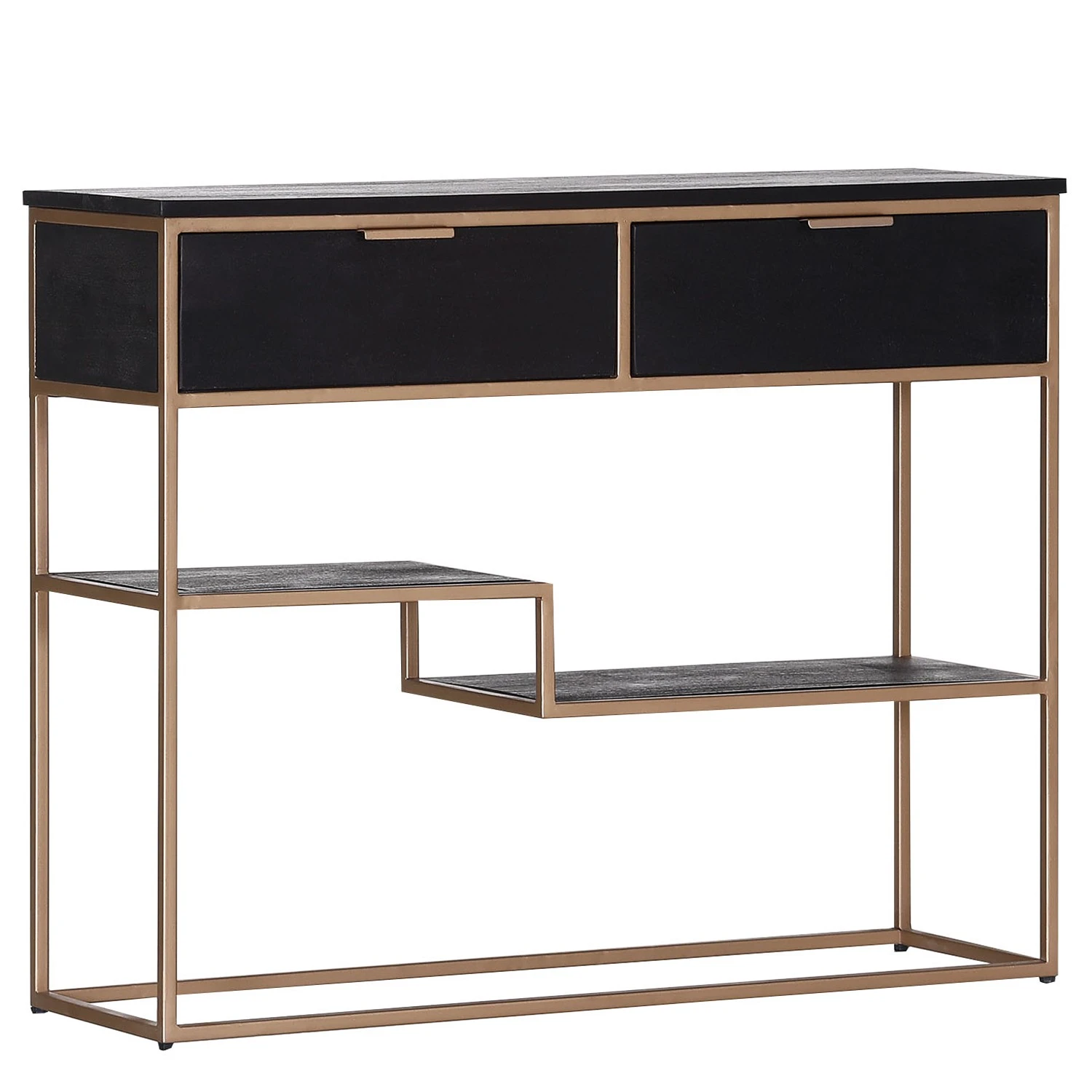 Jack & Alice Konsolentisch Harbin II - Akazie massiv / Metall - Akazie Schwarz / Gold 1 Jack & Alice Konsolentisch Harbin II - Akazie massiv / Metall - Akazie Schwarz / Gold