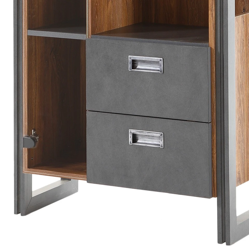 Ars manufacti Vitrinenschrank Marton - Eiche Stirling Dekor / Anthrazit 7 Ars manufacti Vitrinenschrank Marton - Eiche Stirling Dekor / Anthrazit – Bild 7