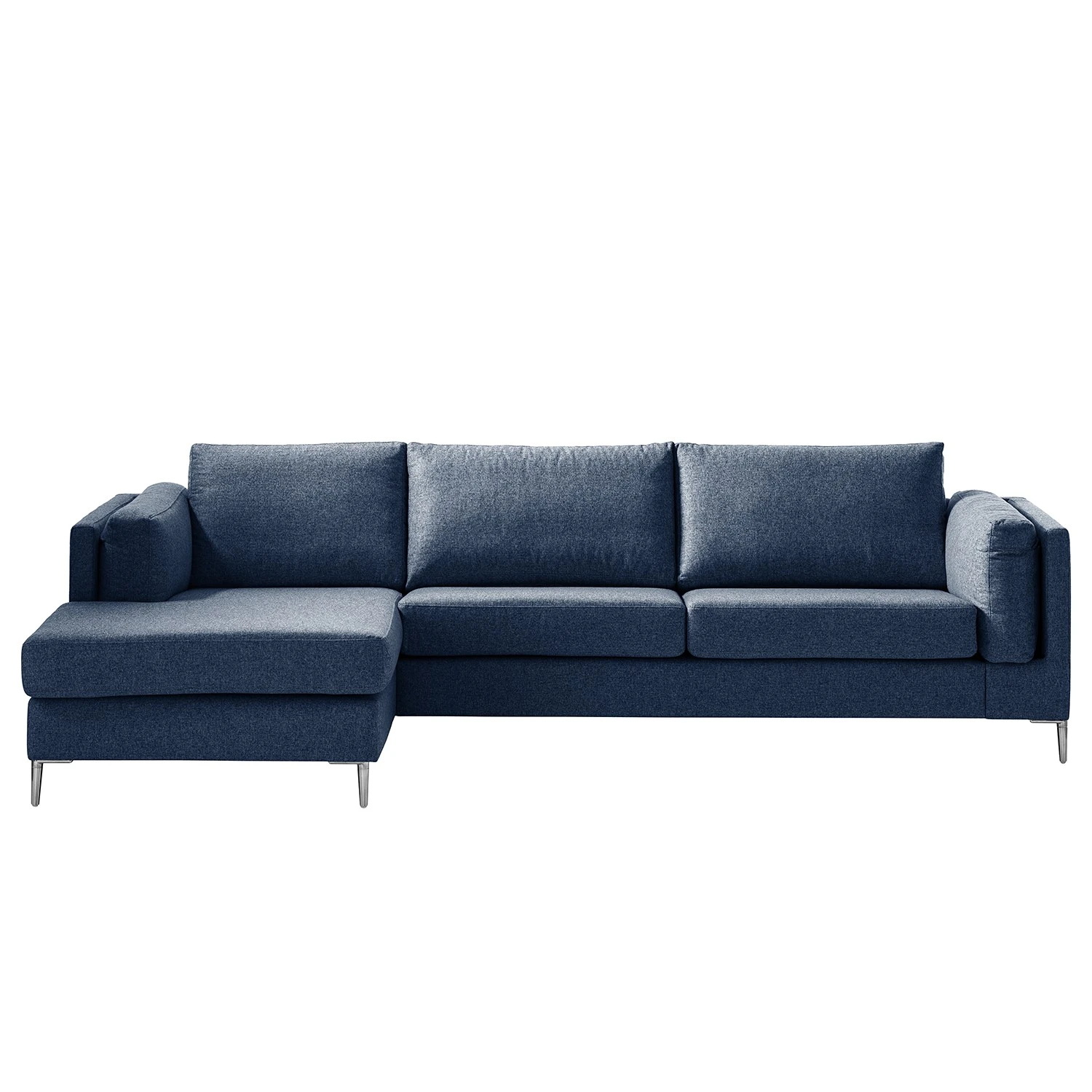Studio Copenhagen Ecksofa COSO Classic+ mit Longchair - Webstoff Inze: Blau - Breite: 287 cm - Longchair davorstehend links - Chrom glänzend 5 Studio Copenhagen Ecksofa COSO Classic+ mit Longchair - Webstoff Inze: Blau - Breite: 287 cm - Longchair davorstehend links - Chrom glänzend – Bild 5
