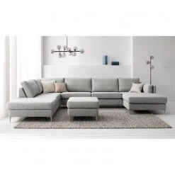 Studio Copenhagen Wohnlandschaft COSO Classic+ - Webstoff Inze: Hellgrau - Longchair davorstehend rechts / Ottomane links - Bettkasten - Chrom glänzend 32 Studio Copenhagen Wohnlandschaft COSO Classic+ - Webstoff Inze: Hellgrau - Longchair davorstehend rechts / Ottomane links - Bettkasten - Chrom glänzend -Wohnzimmermöbel boutique en ligne 1000212027 200923 09521000718 MOOD DETAILS P000000001000212027 mood