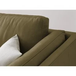 Studio Copenhagen Ecksofa COSO Classic+ mit Longchair - Echtleder Taru: Olivgrün - Breite: 287 cm - Longchair davorstehend links - Eiche Dunkel -Wohnzimmermöbel boutique en ligne 1000212812 201008 13334800133 DETAILS P000000001000212812