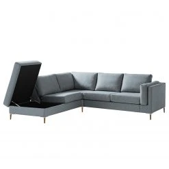 Studio Copenhagen Ecksofa COSO Classic+ mit Ottomane - Webstoff Inze: Graublau - Breite: 245 cm - Ottomane davorstehend links - Bettkasten - Eiche Dunkel 30 Studio Copenhagen Ecksofa COSO Classic+ mit Ottomane - Webstoff Inze: Graublau - Breite: 245 cm - Ottomane davorstehend links - Bettkasten - Eiche Dunkel -Wohnzimmermöbel boutique en ligne 1000212851 200825 13002700832 DETAILS P000000001000212851